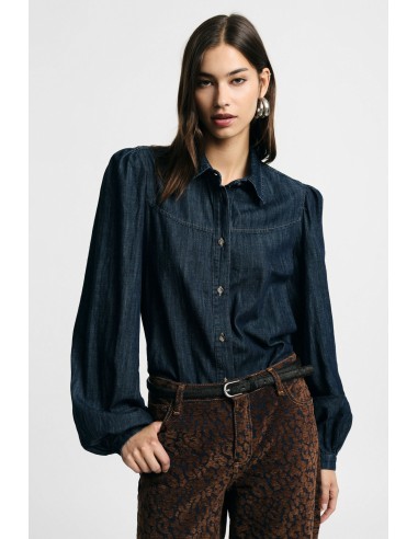 Shirt met klassieke kraag en wijde lange mouwen Please