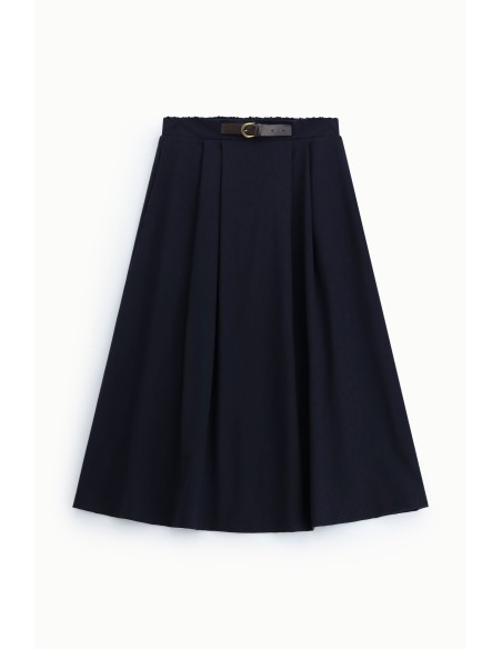 Jupe midi plissée avec ceinture réglable S’il vous plaît