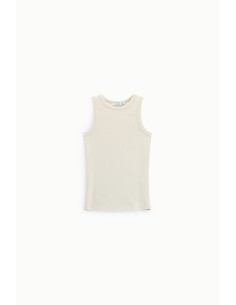 Geribde mouwloze top met ronde hals, regular fit Please 2