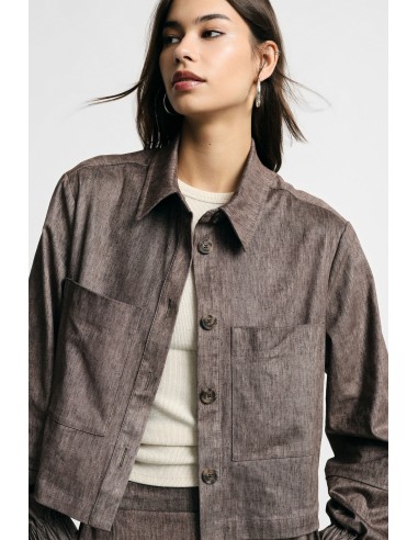Veste-chemise courte avec poches frontales, s’il vous plaît