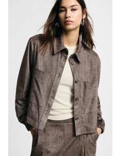 Veste-chemise courte avec poches frontales, s’il vous plaît