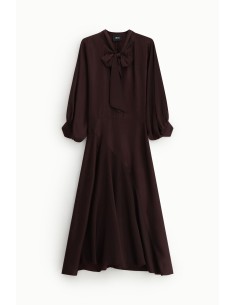 Robe midi à manches longues et nœud Dixie 2