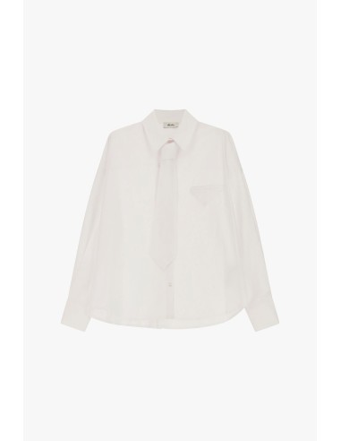 Chemise oversize avec cravate amovible et poche poitrine Dixie