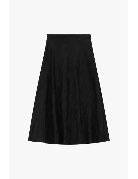 Jupe mi-longue évasée à taille lisse Dixie