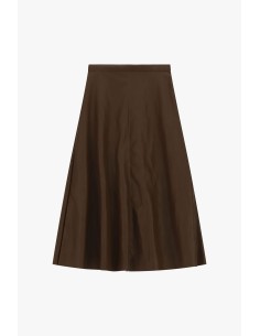 Jupe mi-longue évasée à taille lisse Dixie
