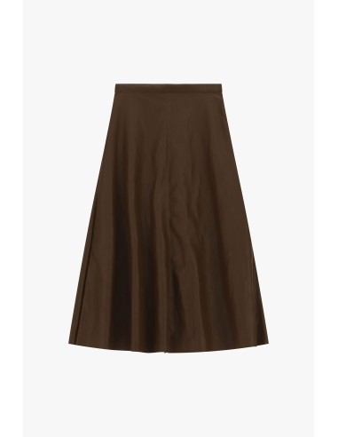 Dixie halflange A-lijnrok met gladde tailleband