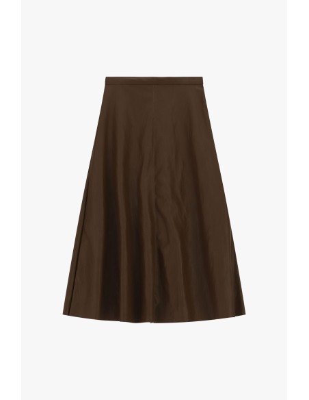 Jupe mi-longue évasée à taille lisse Dixie