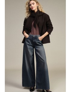 Jean large à taille haute avec cinq poches Dixie