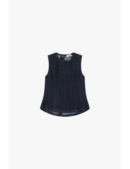 Top sans manches avec coutures apparentes Dixie