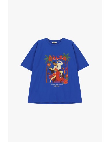 T-shirt à manches courtes imprimé salsa, coupe ample Dixie