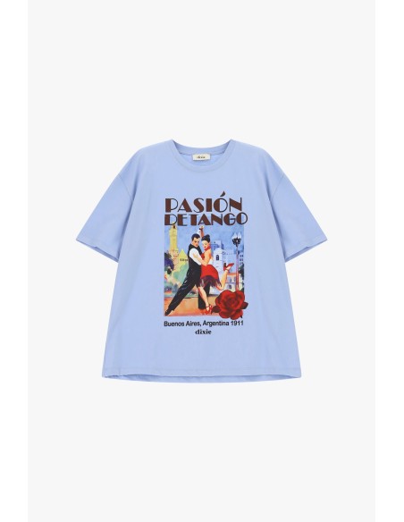 Dixie T-shirt met korte mouwen en tango-print|