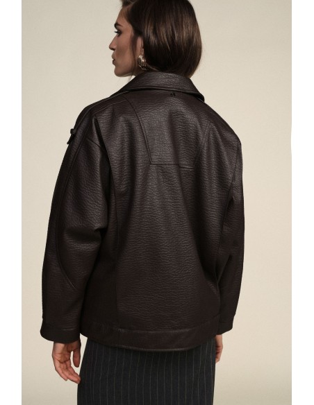 Korte jas met maxi-revers en voorzakken Dixie
