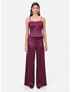 Crop-top bustier van jacquardsatijn van Rinascimento 2