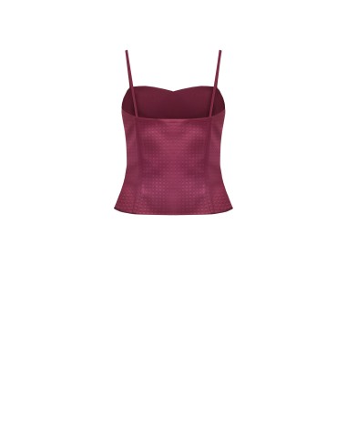 Crop-top bustier van jacquardsatijn van Rinascimento