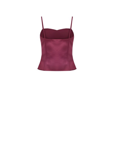 Crop-top bustier van jacquardsatijn van Rinascimento