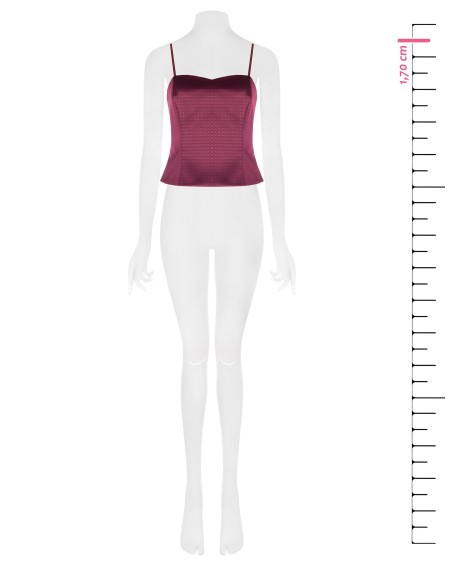 Crop-top bustier van jacquardsatijn van Rinascimento
