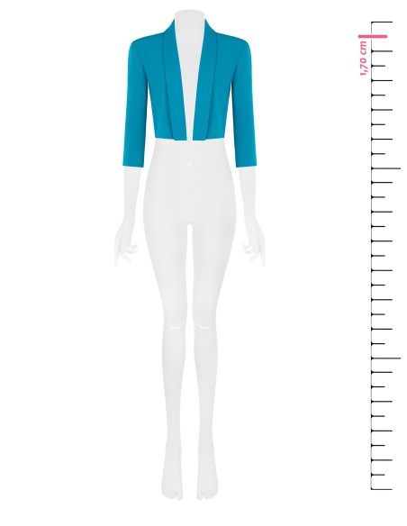 Veste blazer courte ouverte en tissu technique Rinascimento