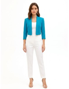 Veste blazer courte ouverte en tissu technique Rinascimento