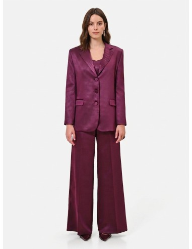 Veste blazer cintrée en satin jacquard Rinascimento