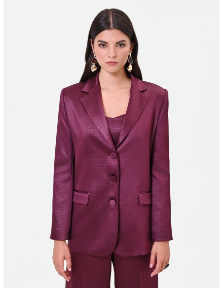 Getailleerde blazer van jacquard-satijn Rinascimento