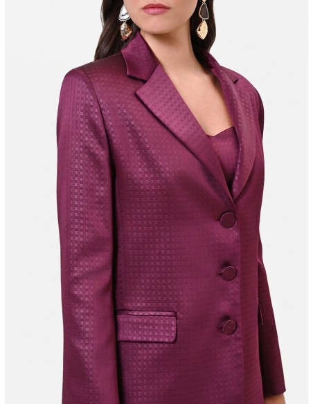 Getailleerde blazer van jacquard-satijn Rinascimento