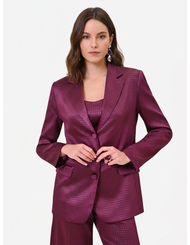 Veste blazer cintrée en satin jacquard Rinascimento