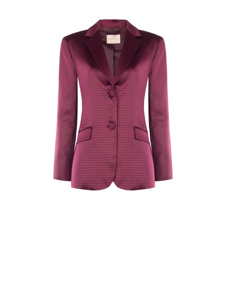 Veste blazer cintrée en satin jacquard Rinascimento