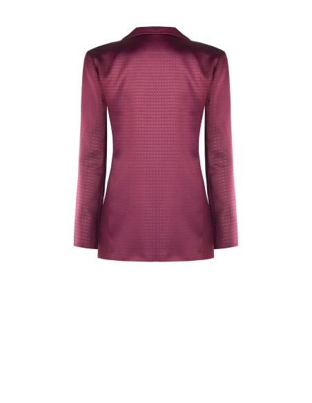 Veste blazer cintrée en satin jacquard Rinascimento