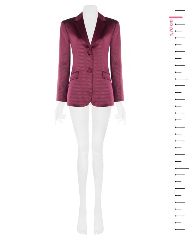 Veste blazer cintrée en satin jacquard Rinascimento