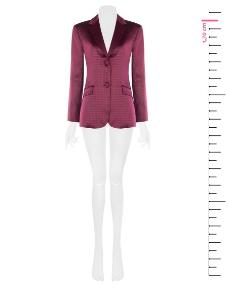 Veste blazer cintrée en satin jacquard Rinascimento