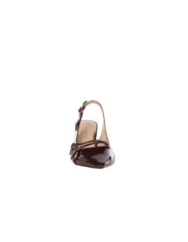 Slingback pointues vernies brillantes à brides croisées Rinascimento