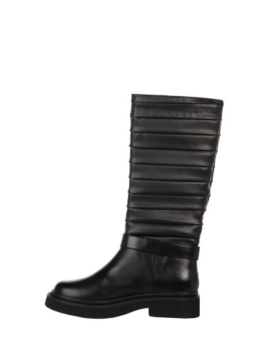 Bottes biker en similicuir plissé avec bride Rinascimento