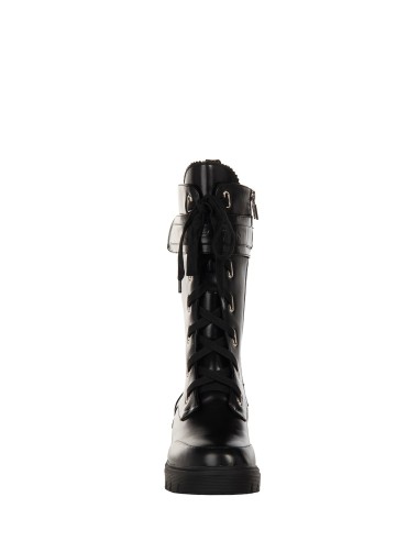 Bottes chunky en similicuir à lacets sur le devant Rinascimento