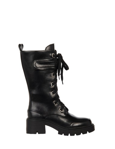 Bottes chunky en similicuir à lacets sur le devant Rinascimento