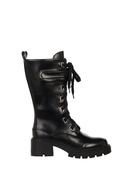 Bottes chunky en similicuir à lacets sur le devant Rinascimento