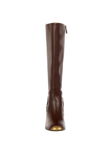 Bottines en similicuir à bout métallique et talon carré Rinascimento