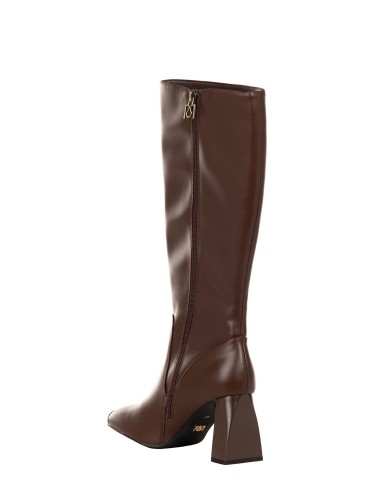 Bottines en similicuir à bout métallique et talon carré Rinascimento