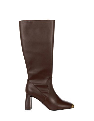 Bottines en similicuir à bout métallique et talon carré Rinascimento