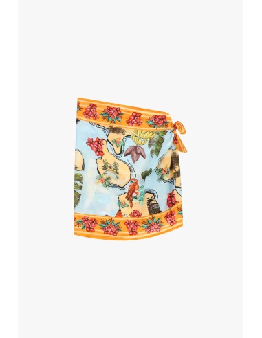 Jupe courte portefeuille à motif tropical Dixie