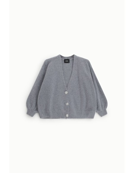 Cardigan Dixie à boutons bijoux et manches amples