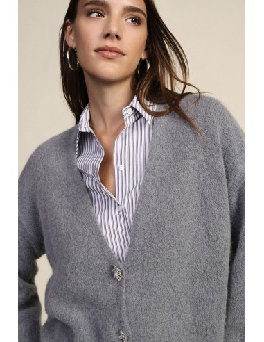 Cardigan Dixie à boutons bijoux et manches amples