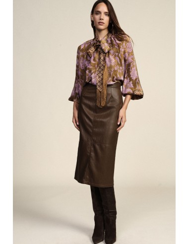 Jupe crayon midi avec coutures apparentes Dixie