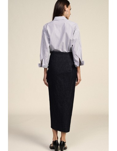 Jupe midi asymétrique avec nœud frontal Dixie