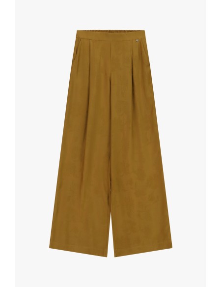 Pantalon palazzo à pinces et taille élastique Dixie