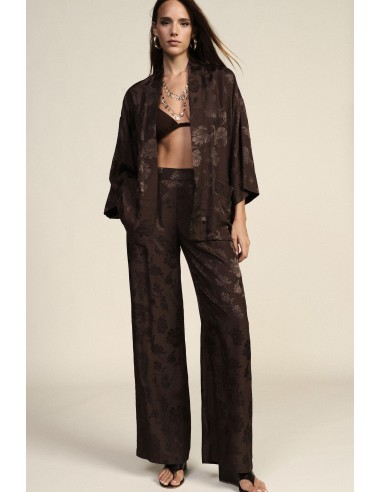 Pantalon palazzo à pinces et taille élastique Dixie