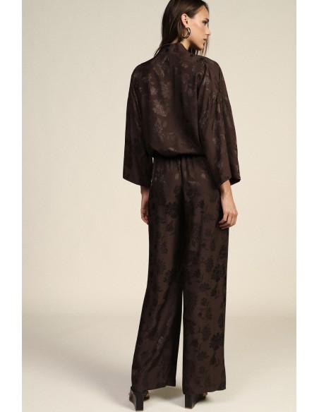 Pantalon palazzo à pinces et taille élastique Dixie