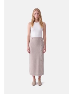 Jupe midi en mélange de soie Liu Jo