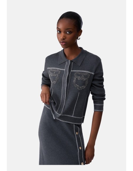 Veste en maille avec perles Liu Jo