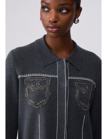 Veste en maille avec perles Liu Jo