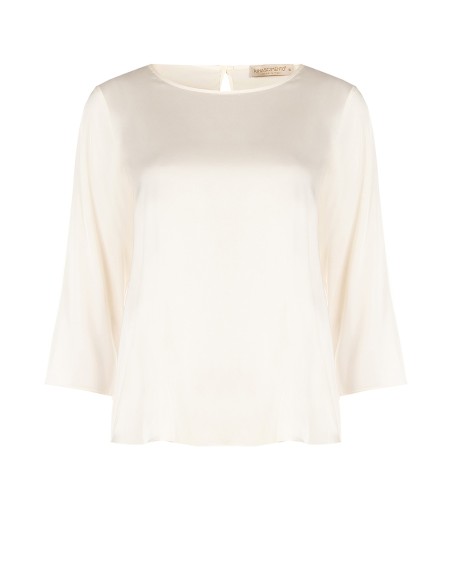 Blouse fluide à manches 3/4 en satin Rinascimento